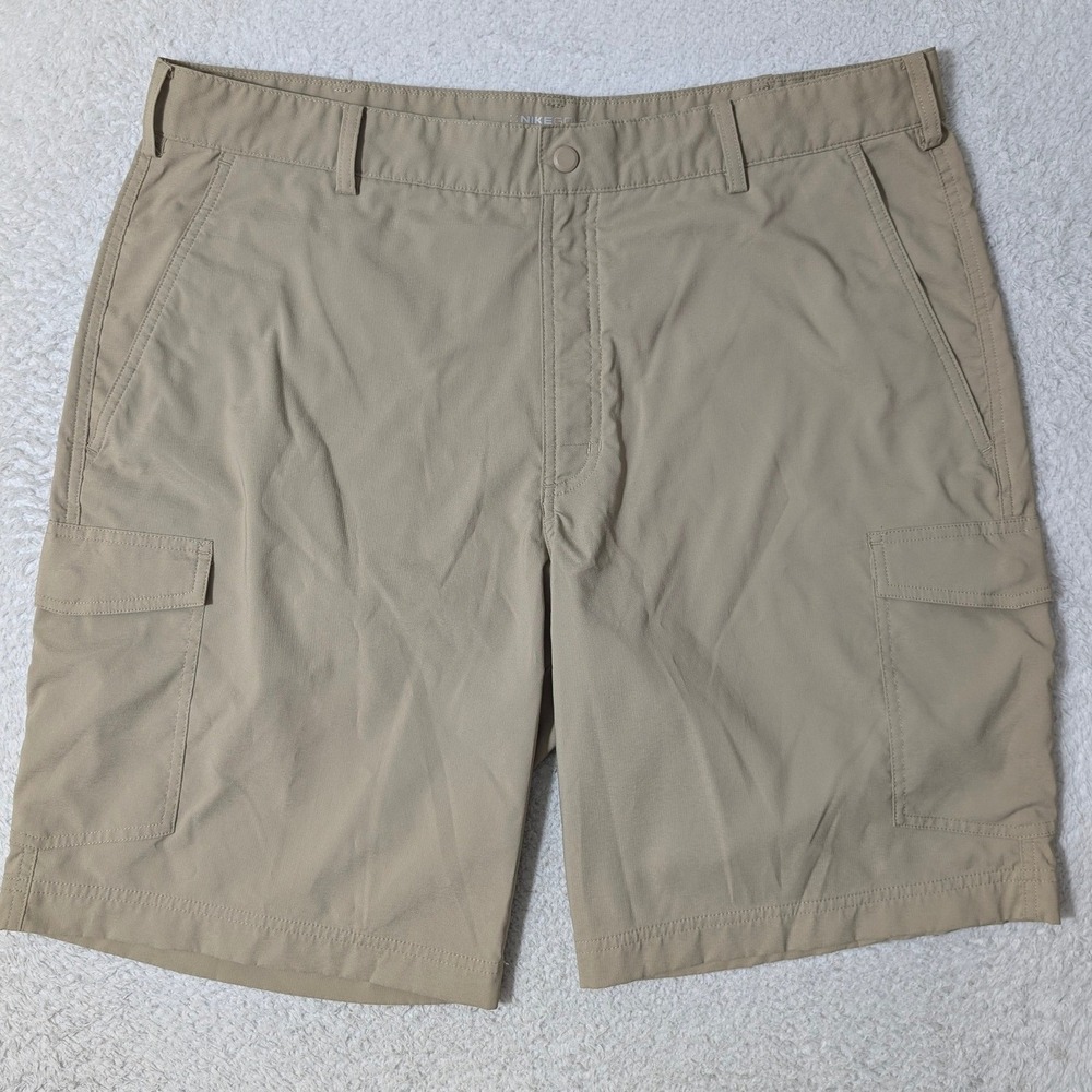 Nike Cargo‎ Shorts Mens 36/10 Tan Dri-FIT Stretch Golf 638473-235
